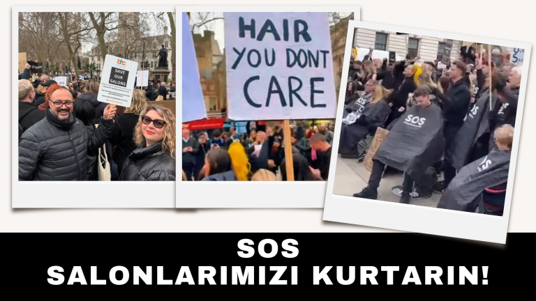 İngiltere’de kuaför ve berberlerin protestosu